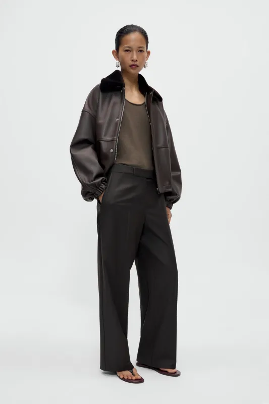 LOW RISE VIRGIN WOOL PANTS made by Cordera