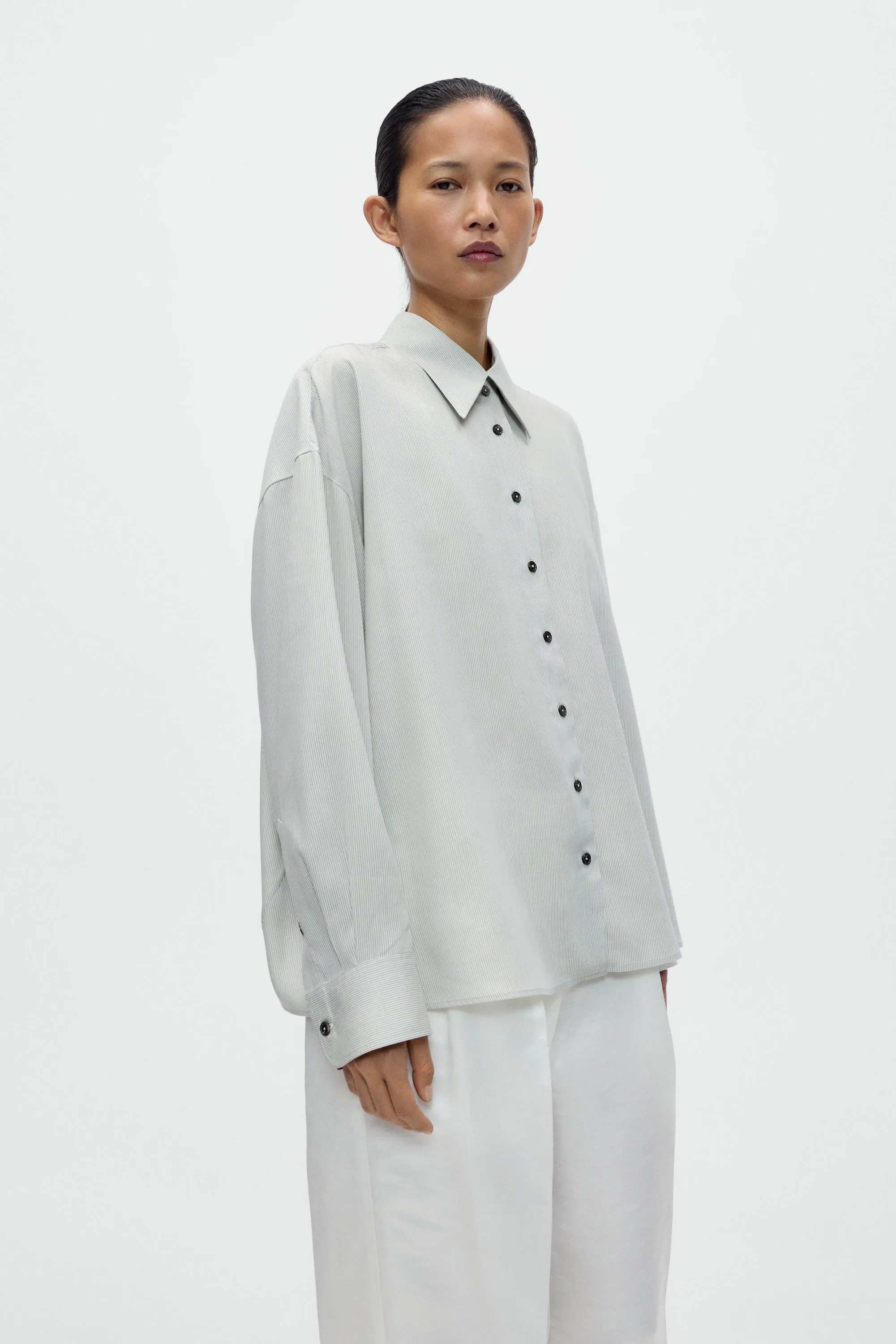 PINSTRIPED OVERSIZED SHIRT sold by Cordera