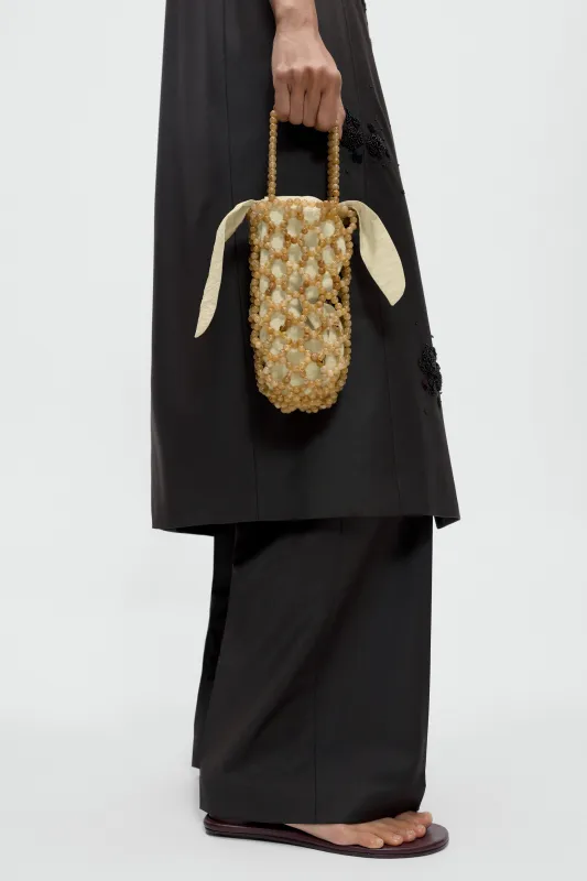 HANDMADE BEADED BAG JASPE MIEL made by Cordera