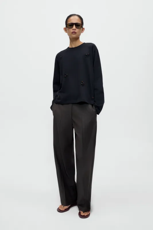 EMBELLISHED LONG-SLEEVE TEE made by Cordera