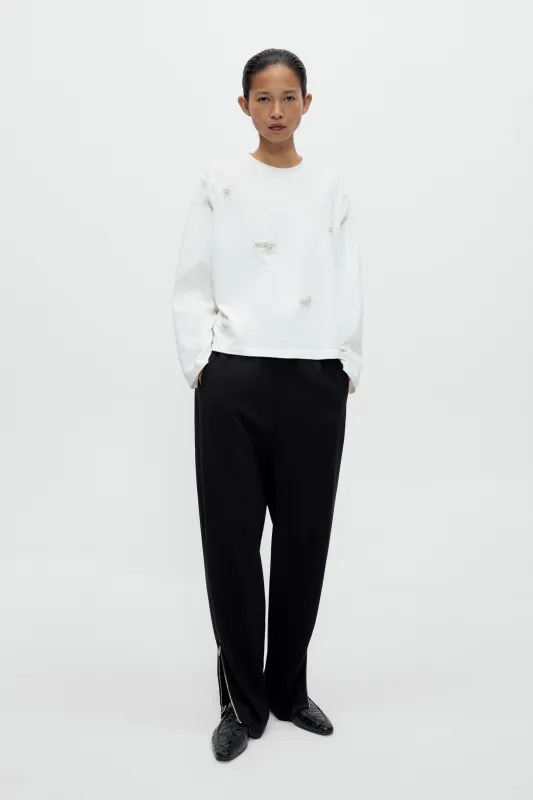 EMBELLISHED LONG-SLEEVE TEE made by Cordera