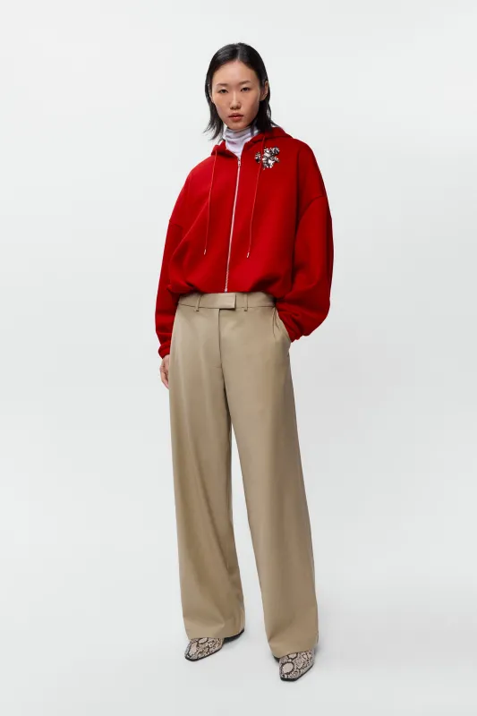 LOW RISE VIRGIN WOOL PANTS made by Cordera