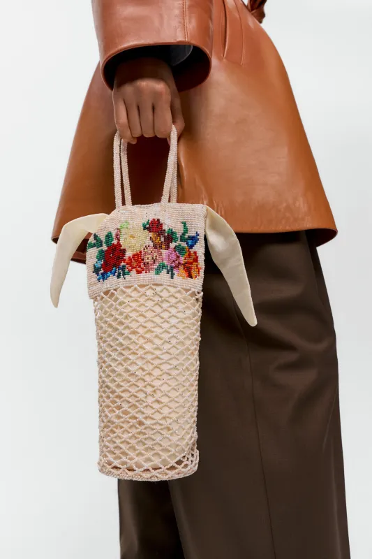 HANDMADE BEADED BAG CESTA made by Cordera