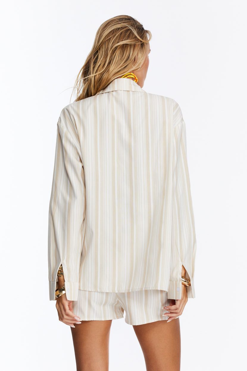 חולצה מכופתרת Easy Going דוגמת פסים sold by Adika product image thumbnail 4