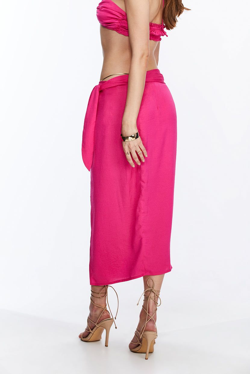 חצאית קשירה Seas The Day גימור סאטן sold by Adika product image thumbnail 4