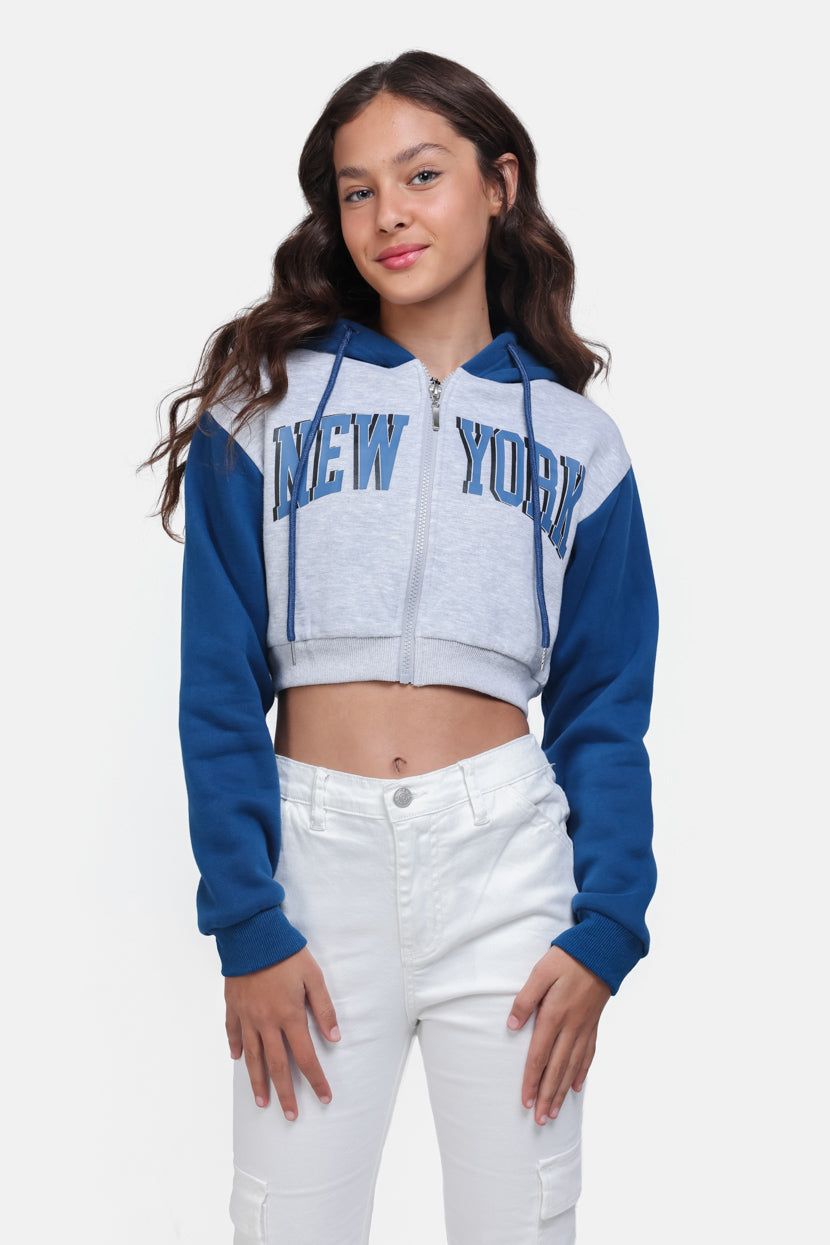 סווטשירט קפוצ'ון New-York קולור-בלוק sold by Adika