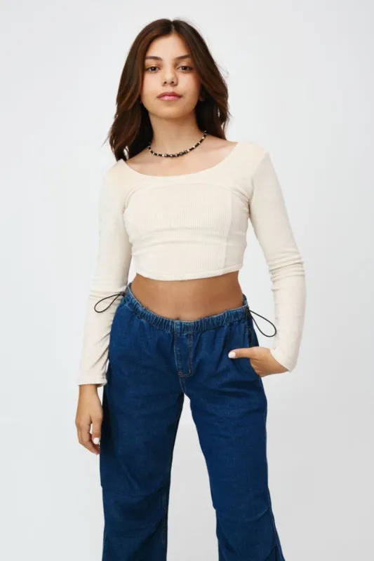 טופ מחוך שריל בד קורדורוי sold by Adika