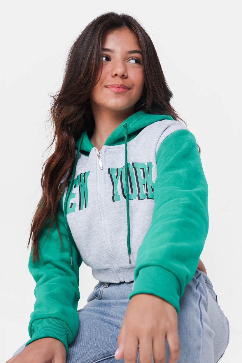 סווטשירט קפוצ'ון New-York קולור-בלוק sold by Adika