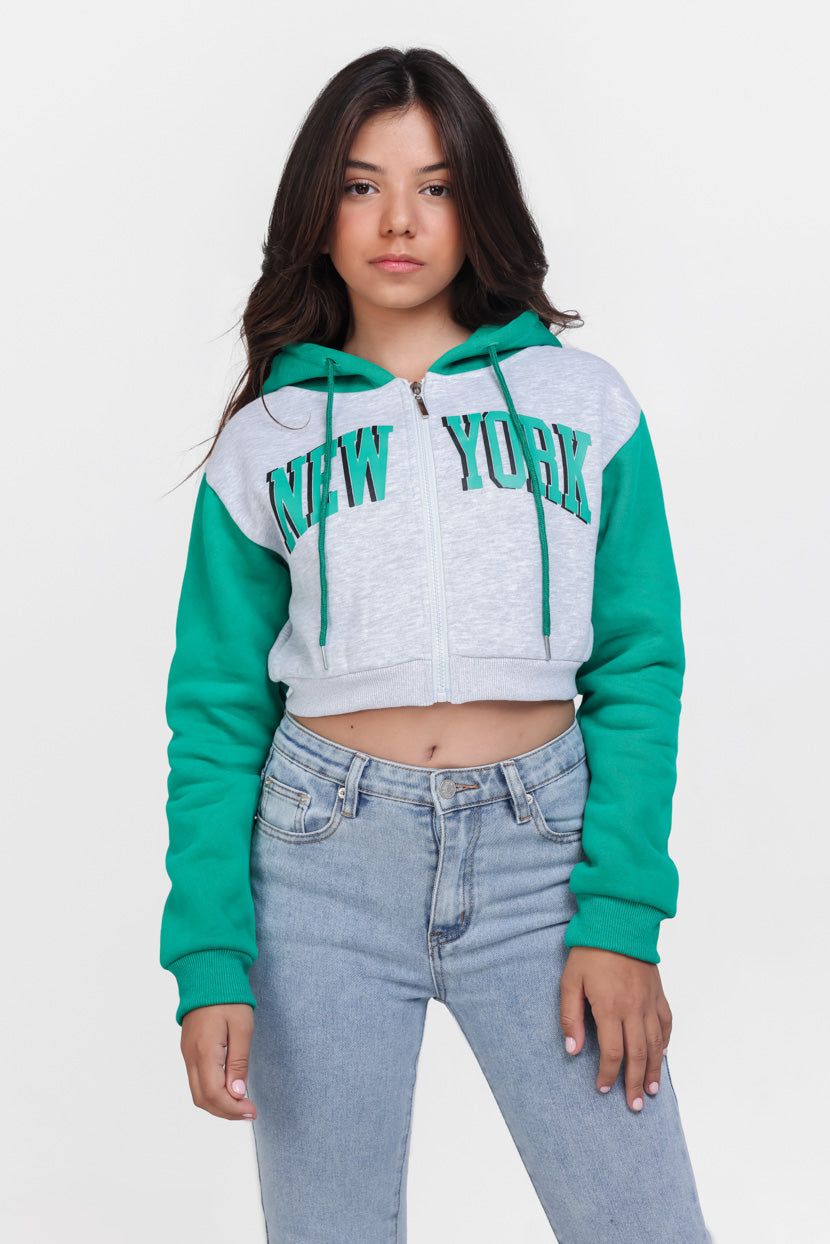 סווטשירט קפוצ'ון New-York קולור-בלוק sold by Adika product image thumbnail 2