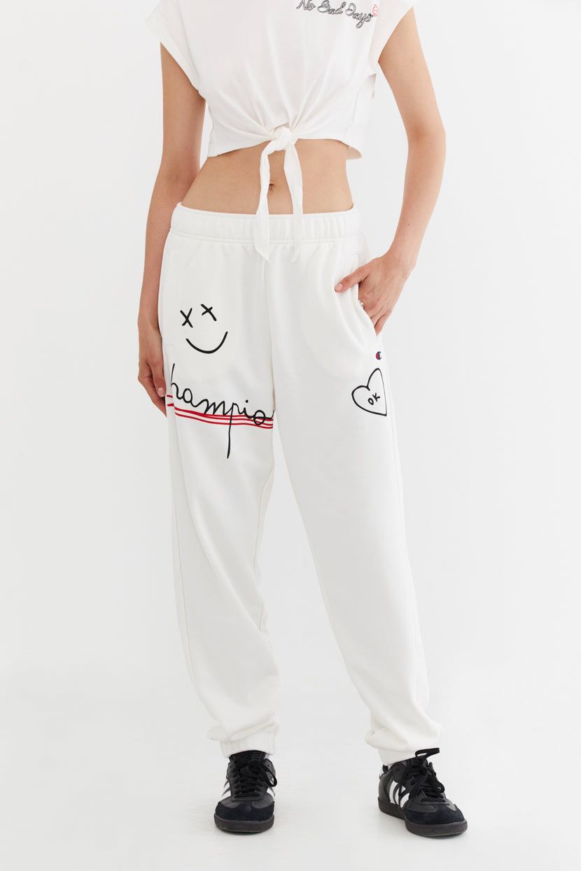 מכנסי טרנינג בשילוב הדפסים // Champion sold by Adika