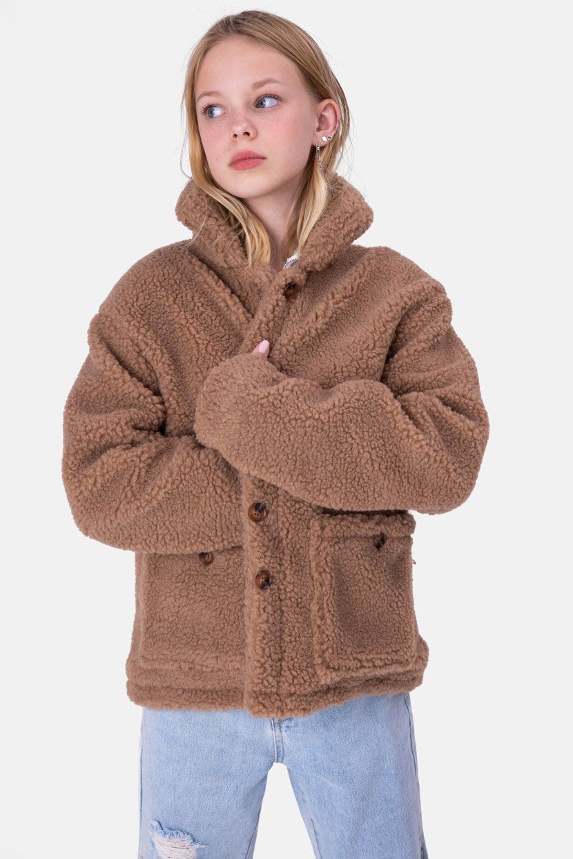 מעיל פרוותי TEDDY סגירת כפתורים sold by Adika product image thumbnail 3