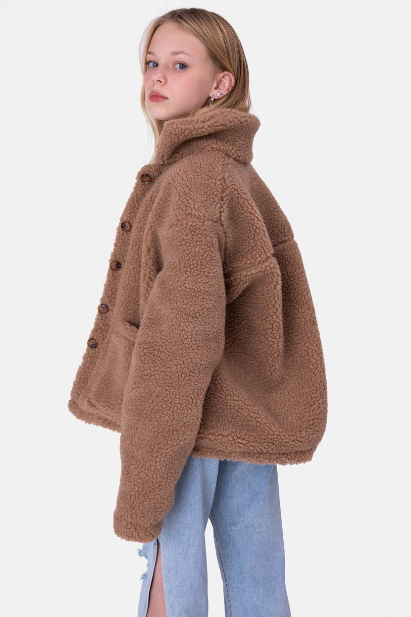 מעיל פרוותי TEDDY סגירת כפתורים sold by Adika product image thumbnail 4