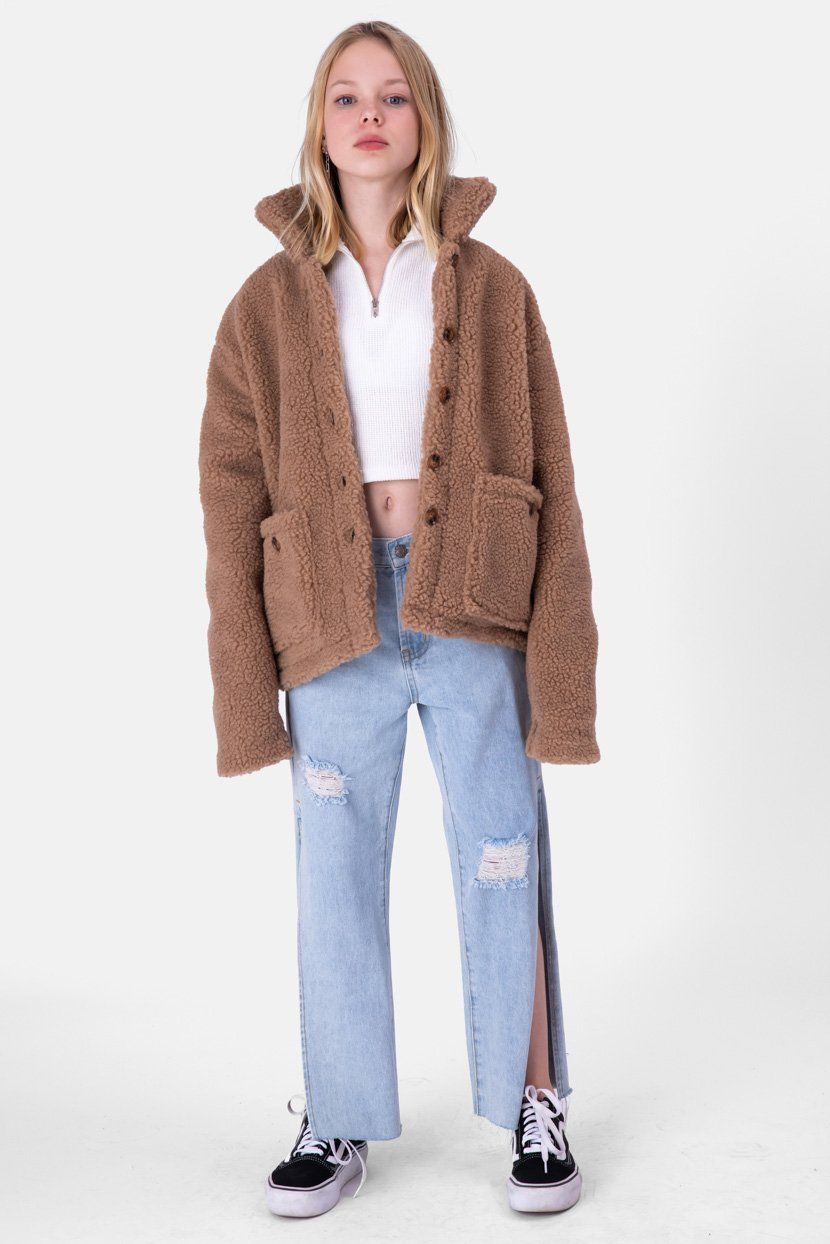 מעיל פרוותי TEDDY סגירת כפתורים sold by Adika product image thumbnail 2