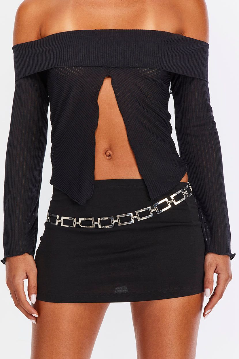 חולצת אוף-שולדרס Real Good פתח קדמי sold by Adika product image thumbnail 2