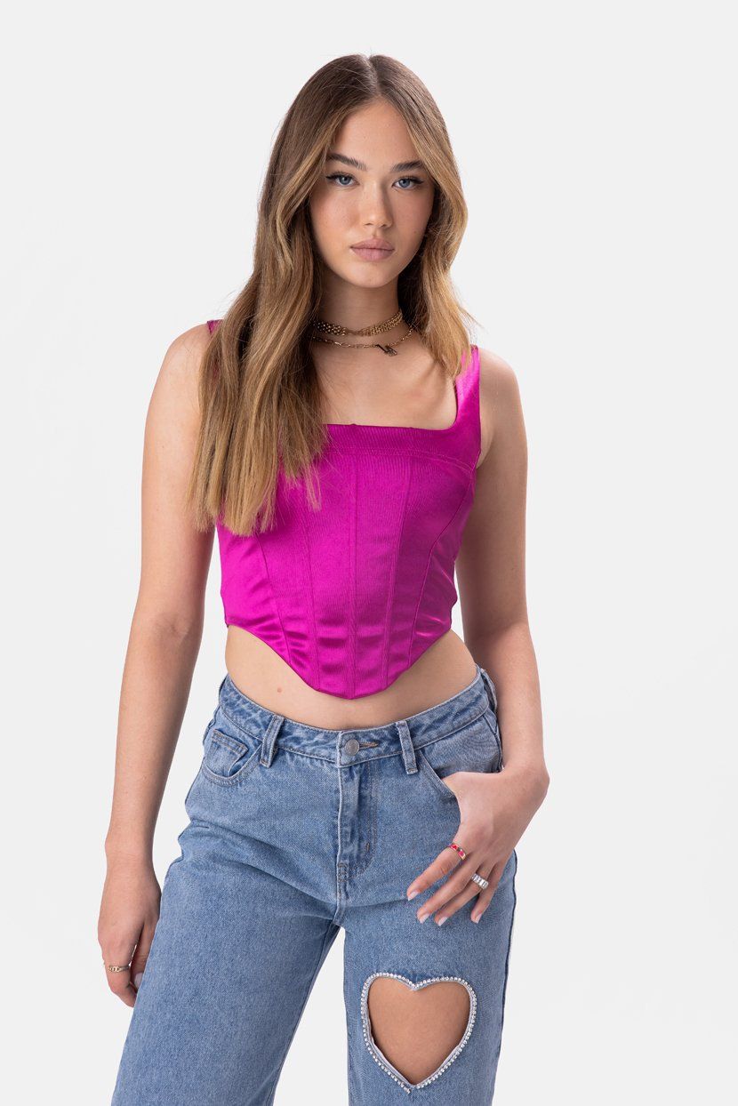 טופ מחוך הוסטון גימור סאטן sold by Adika product image thumbnail 2