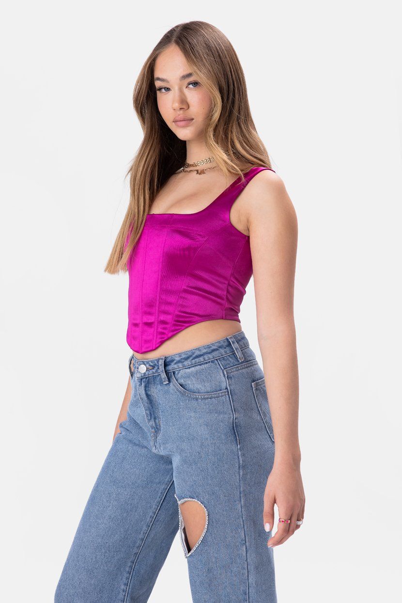 טופ מחוך הוסטון גימור סאטן sold by Adika product image thumbnail 3