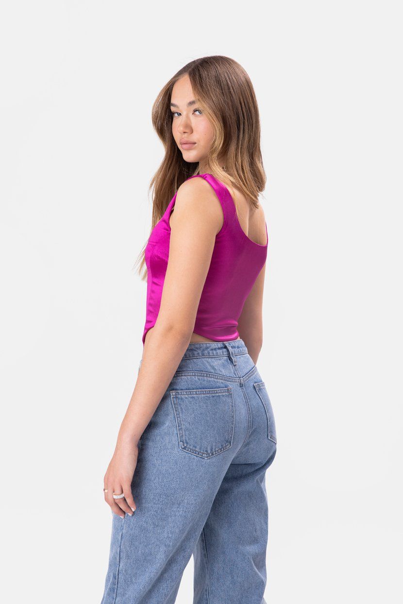 טופ מחוך הוסטון גימור סאטן sold by Adika product image thumbnail 4