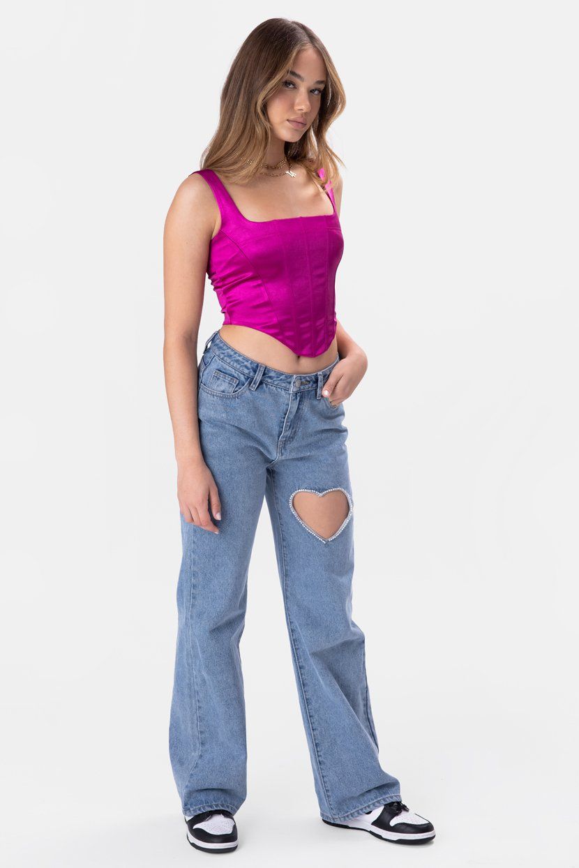 טופ מחוך הוסטון גימור סאטן sold by Adika