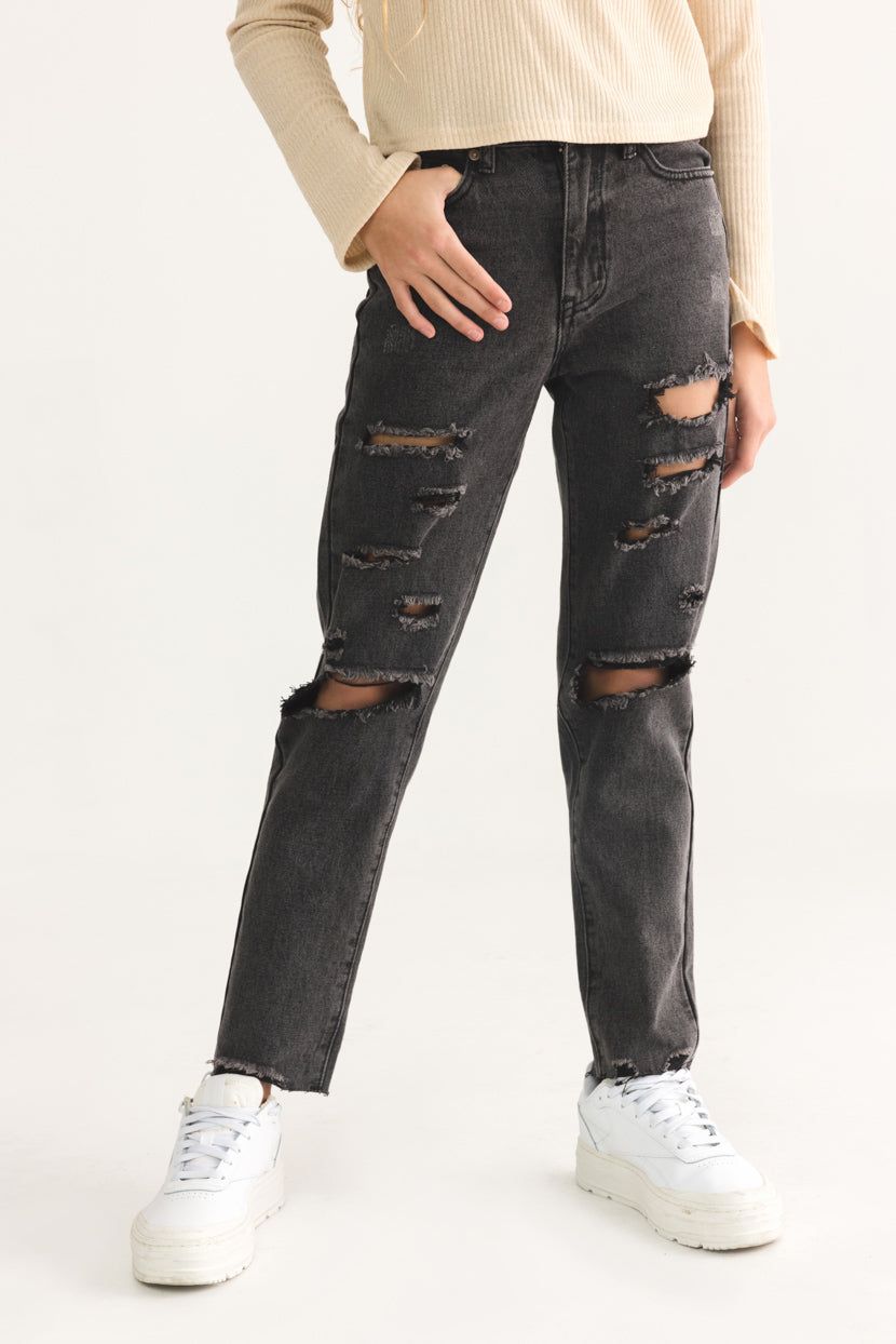 מכנסי ג'ינס מישל בשילוב קרעים sold by Adika product image thumbnail 3