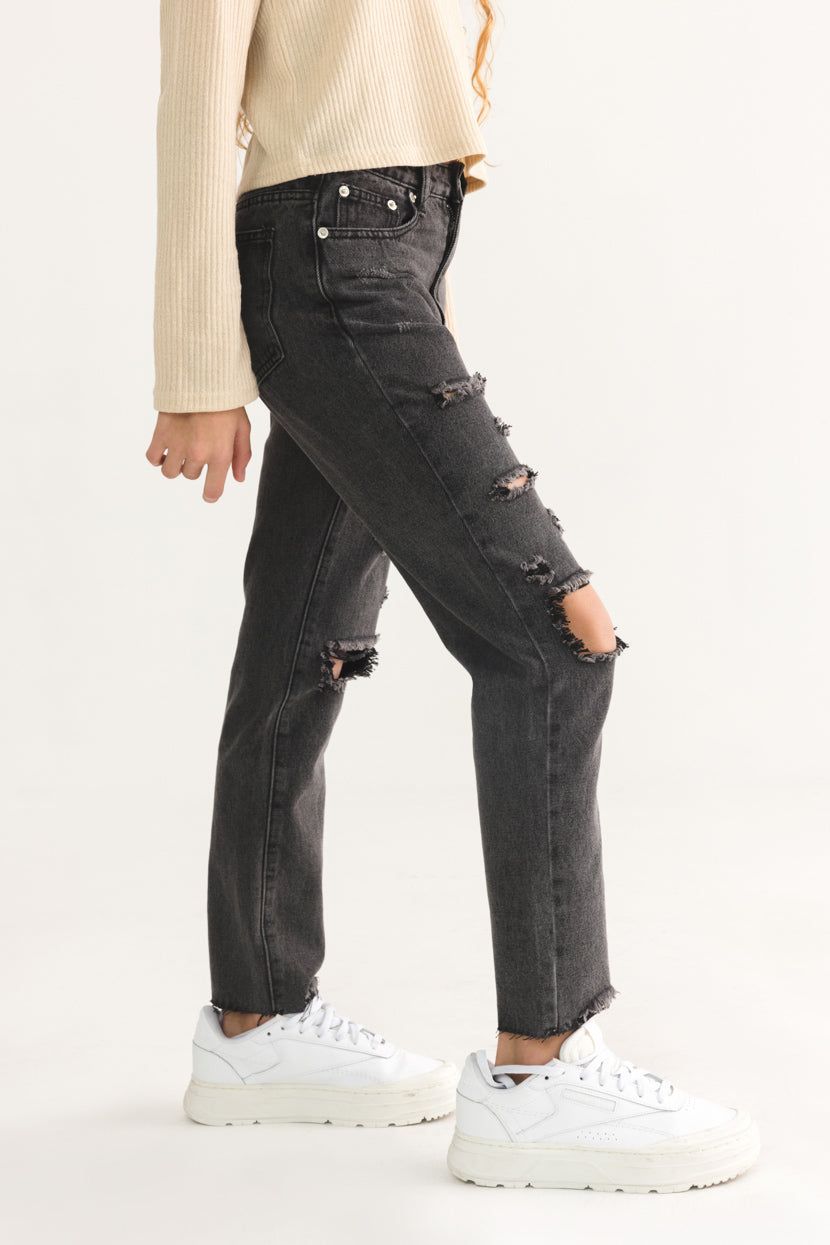 מכנסי ג'ינס מישל בשילוב קרעים sold by Adika product image thumbnail 4