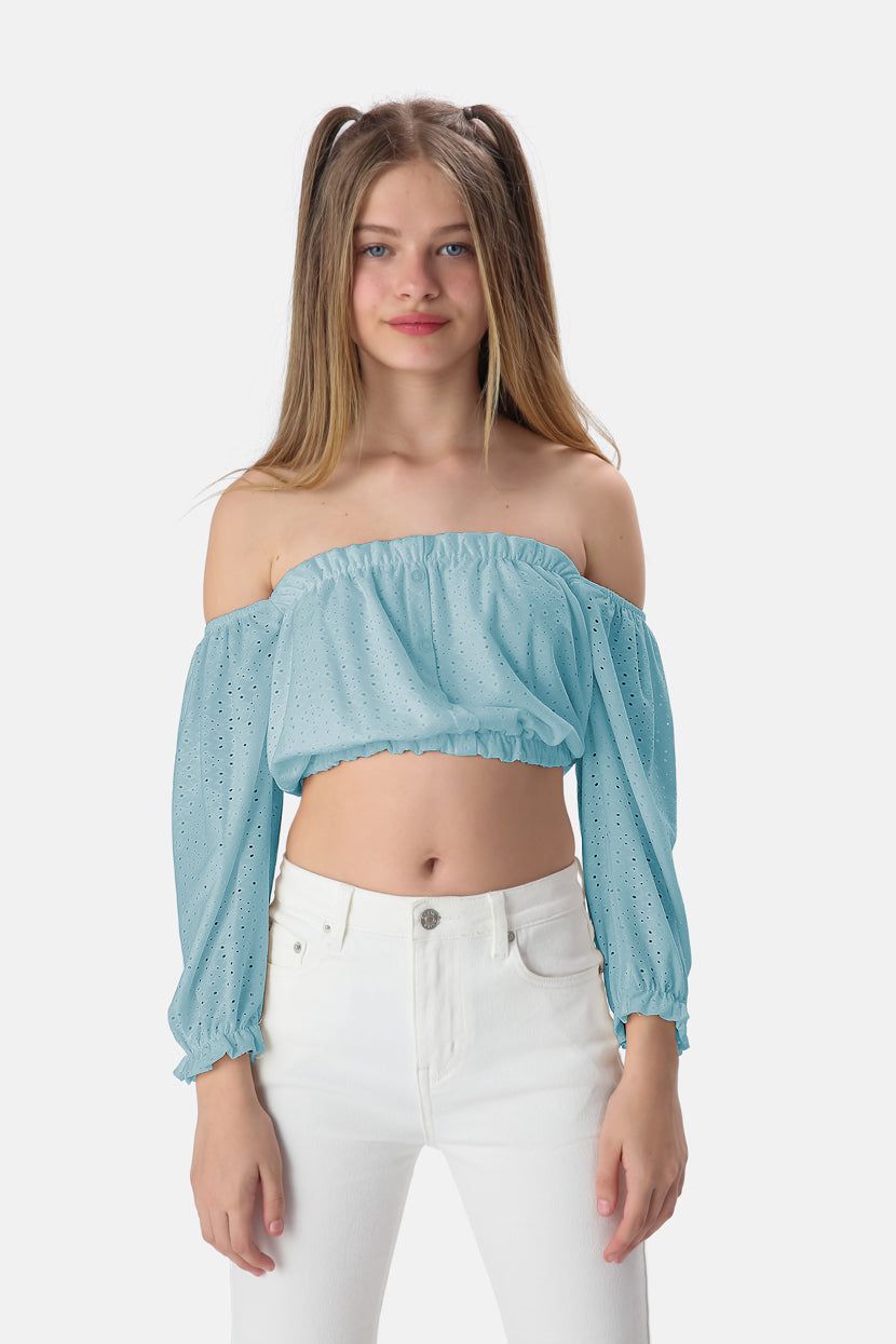 טופ אוף-שולדר ג'מה בד תחרה sold by Adika product image thumbnail 3