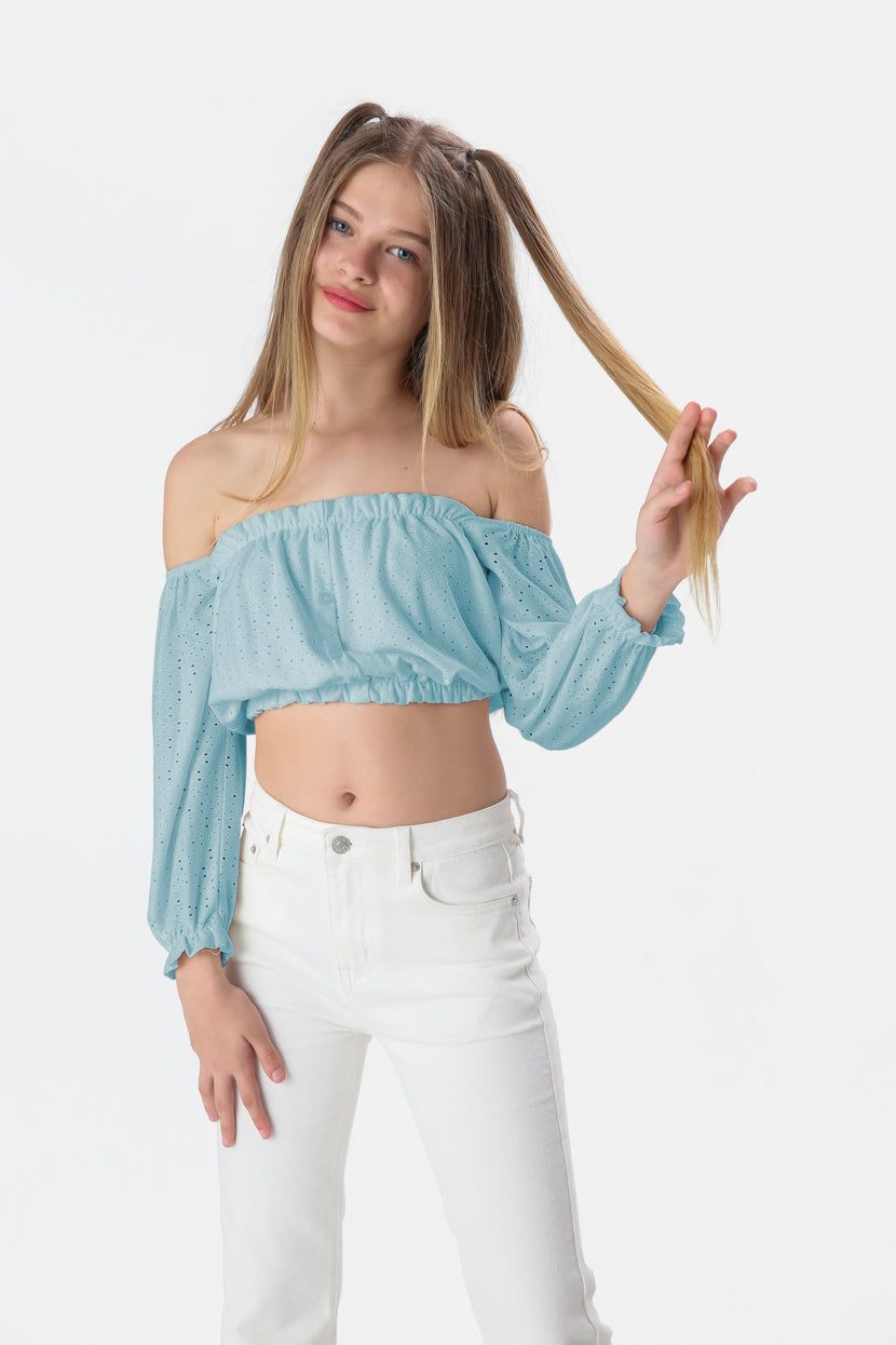 טופ אוף-שולדר ג'מה בד תחרה sold by Adika