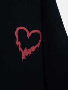סווטשירט אוברסייז Heart & Soul בשילוב קפוצ'ון sold by Adika