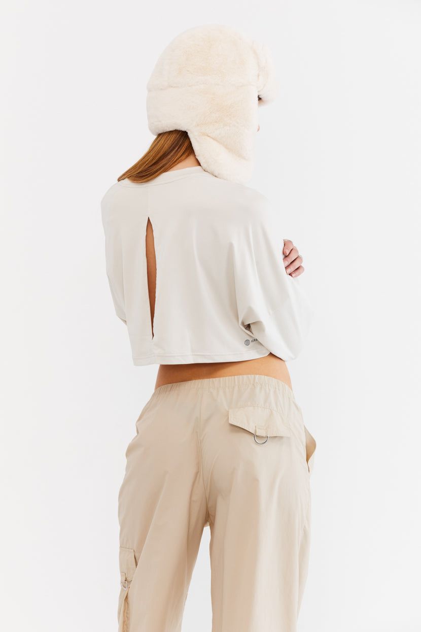 סווטשירט קרופ לוגו רקום // adidas sold by Adika product image thumbnail 2