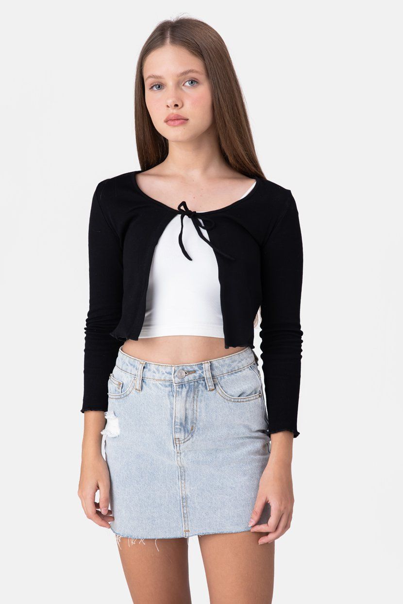 קרדיגן ריב אליס בשילוב קשירה sold by Adika product image thumbnail 3