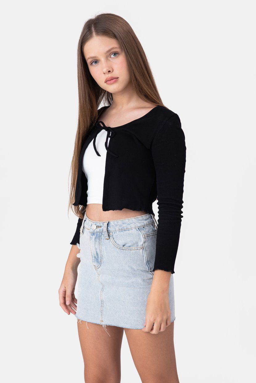 קרדיגן ריב אליס בשילוב קשירה sold by Adika