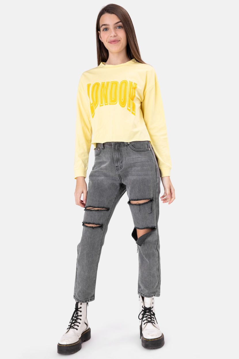 טי-שירט LONDON שרוול ארוך sold by Adika product image thumbnail 3