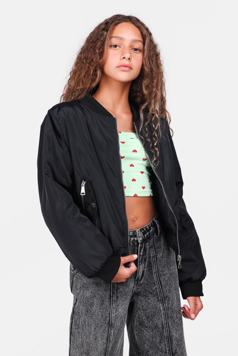 מעיל בומבר לאנה בד ניילון sold by Adika