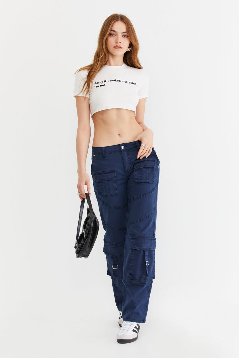 טי-שירט קרופ Sorry Not Sorry sold by Adika product image thumbnail 4