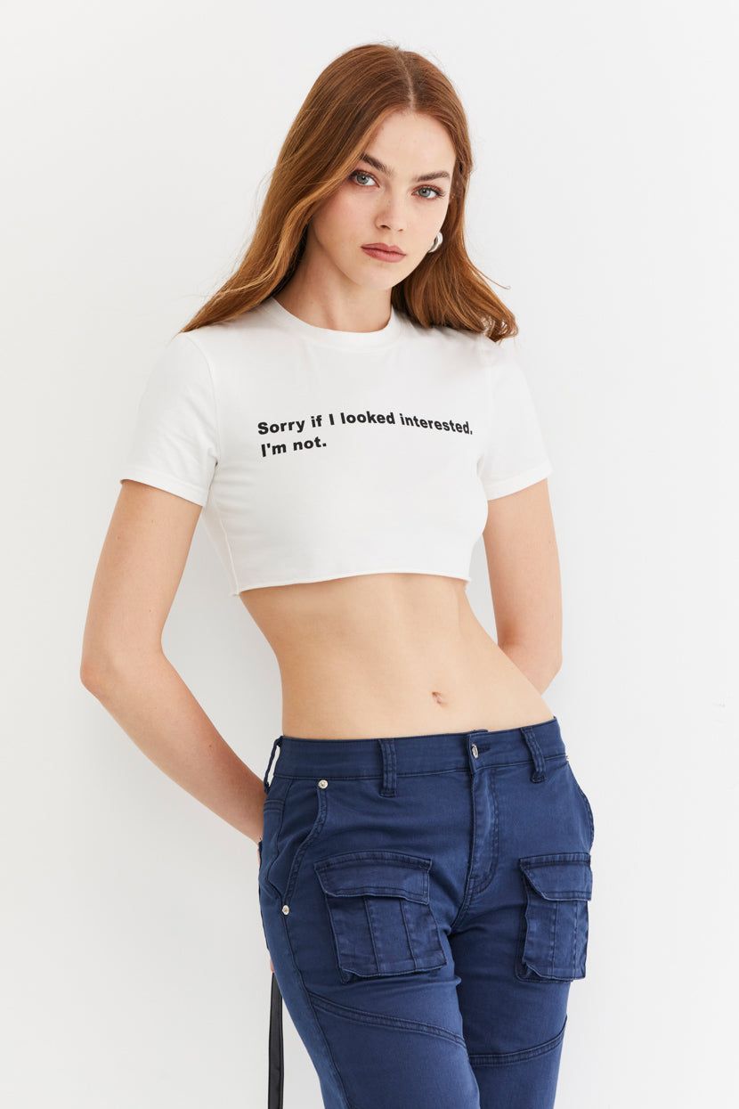 טי-שירט קרופ Sorry Not Sorry sold by Adika product image thumbnail 5