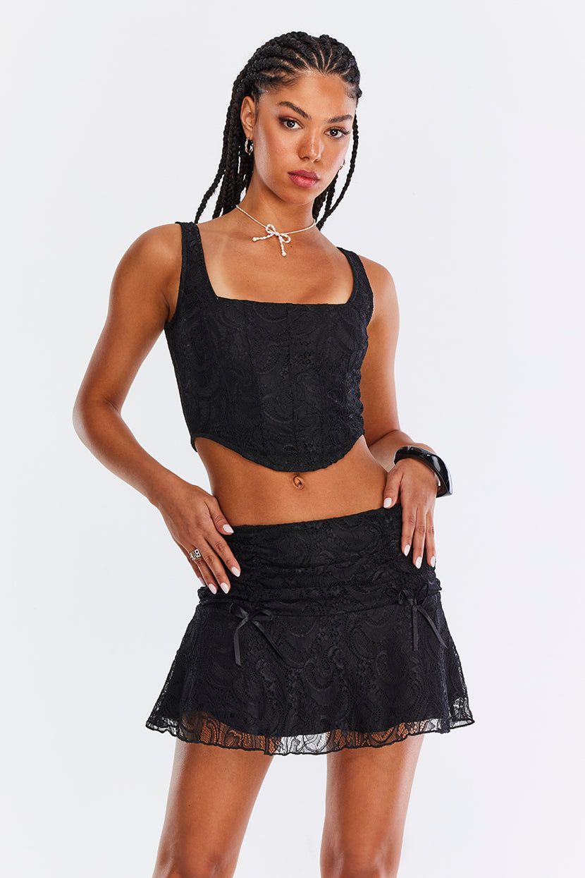 טופ תחרה Real Life גזרת מחוך sold by Adika