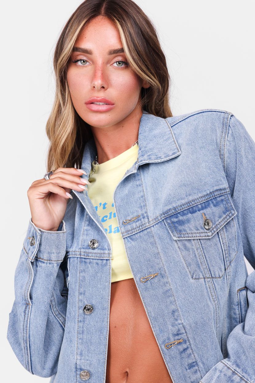 ג'קט דנים Bae Wanna Ride sold by Adika product image thumbnail 4