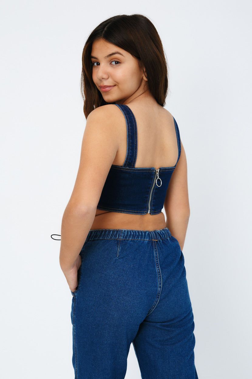 טופ מחוך ג׳סיקה בד דנים sold by Adika product image thumbnail 5