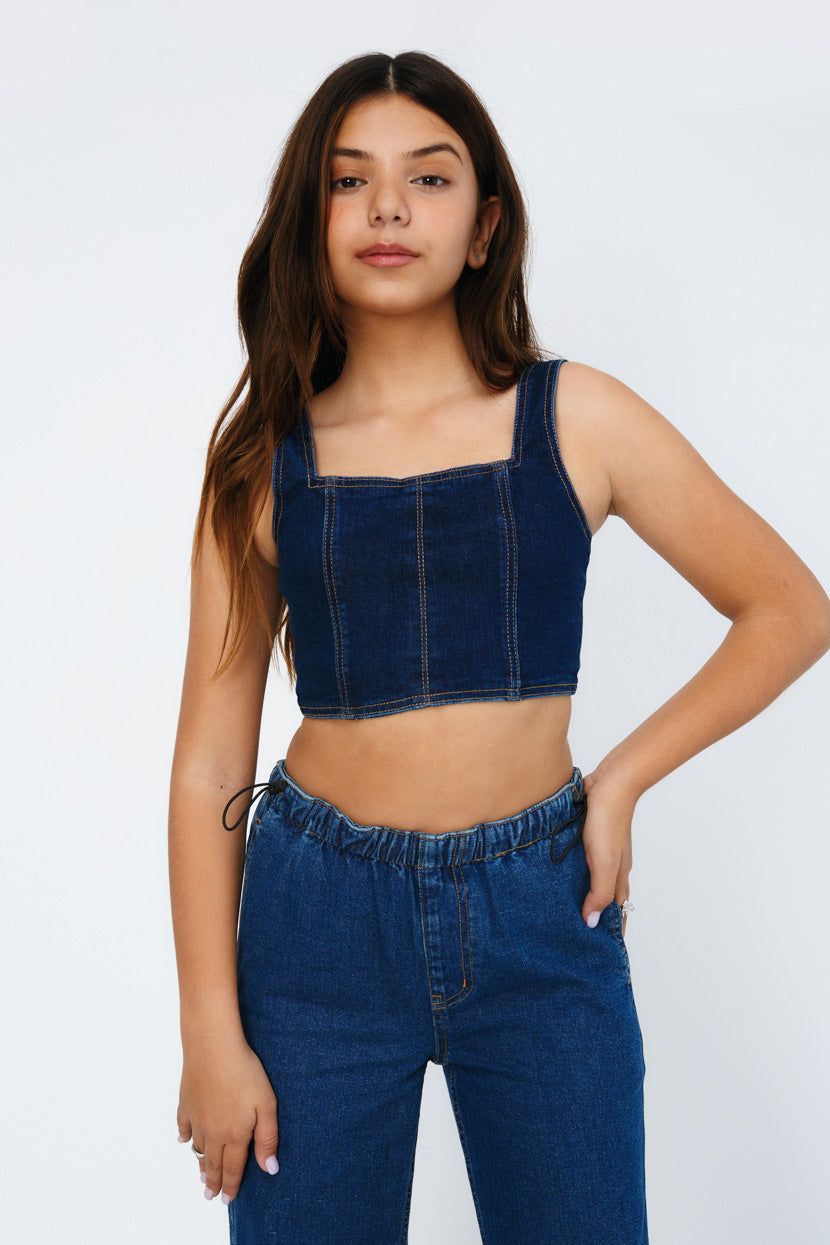 טופ מחוך ג׳סיקה בד דנים sold by Adika