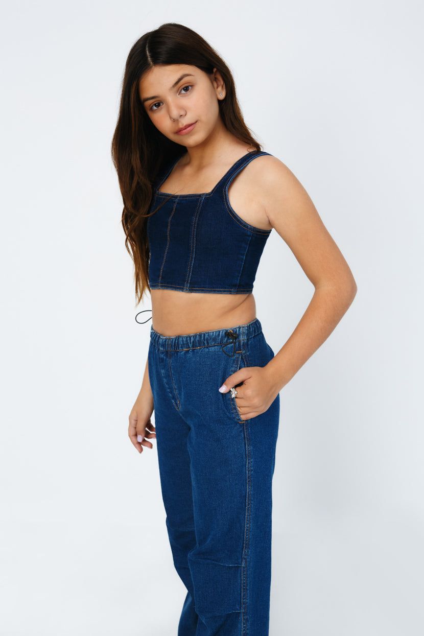 טופ מחוך ג׳סיקה בד דנים sold by Adika product image thumbnail 4