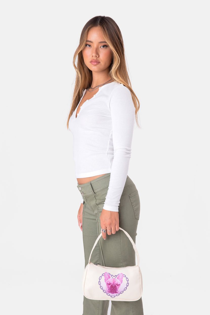 חולצת ריב Life’s a Picnic בשילוב כפתורים sold by Adika product image thumbnail 3