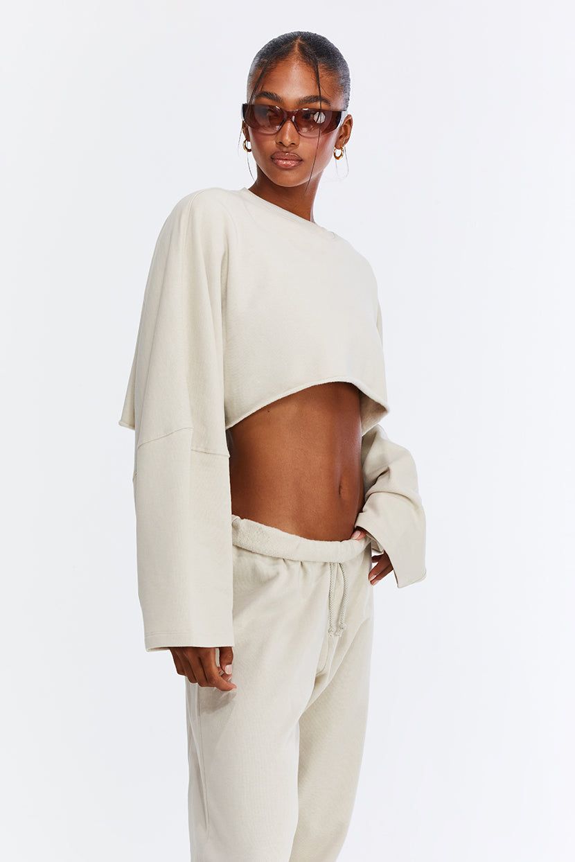 סווטשירט Comfy Zone חיתוך קרופ sold by Adika product image thumbnail 2