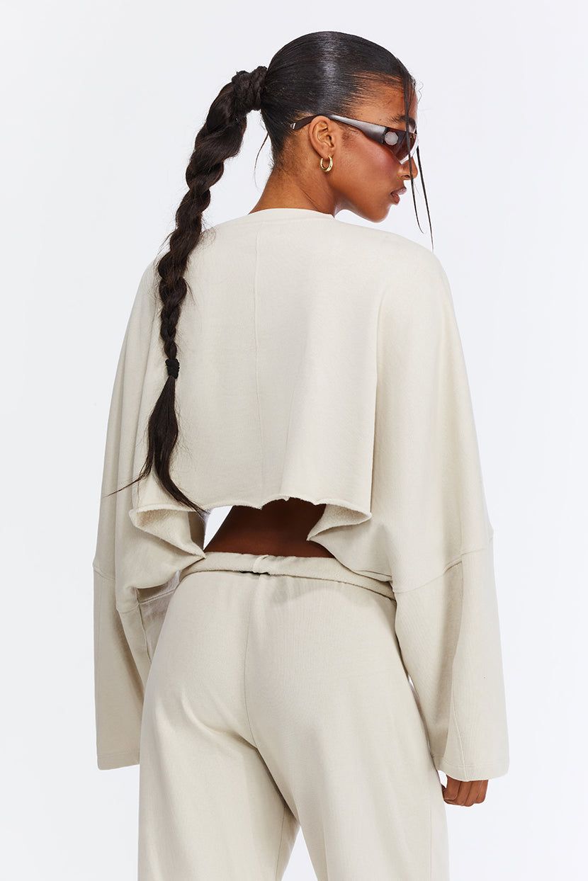 סווטשירט Comfy Zone חיתוך קרופ sold by Adika product image thumbnail 4