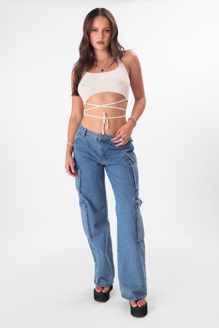 טופ סרוג טולדו דיטייל קשירה sold by Adika product image thumbnail 2