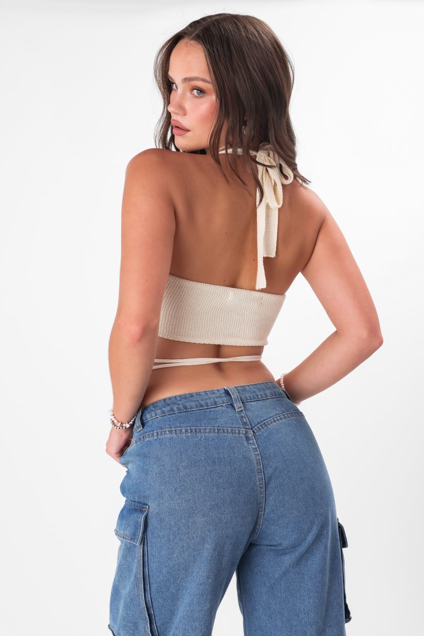 טופ סרוג טולדו דיטייל קשירה sold by Adika product image thumbnail 5