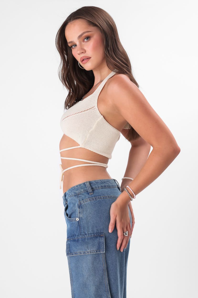 טופ סרוג טולדו דיטייל קשירה sold by Adika product image thumbnail 4