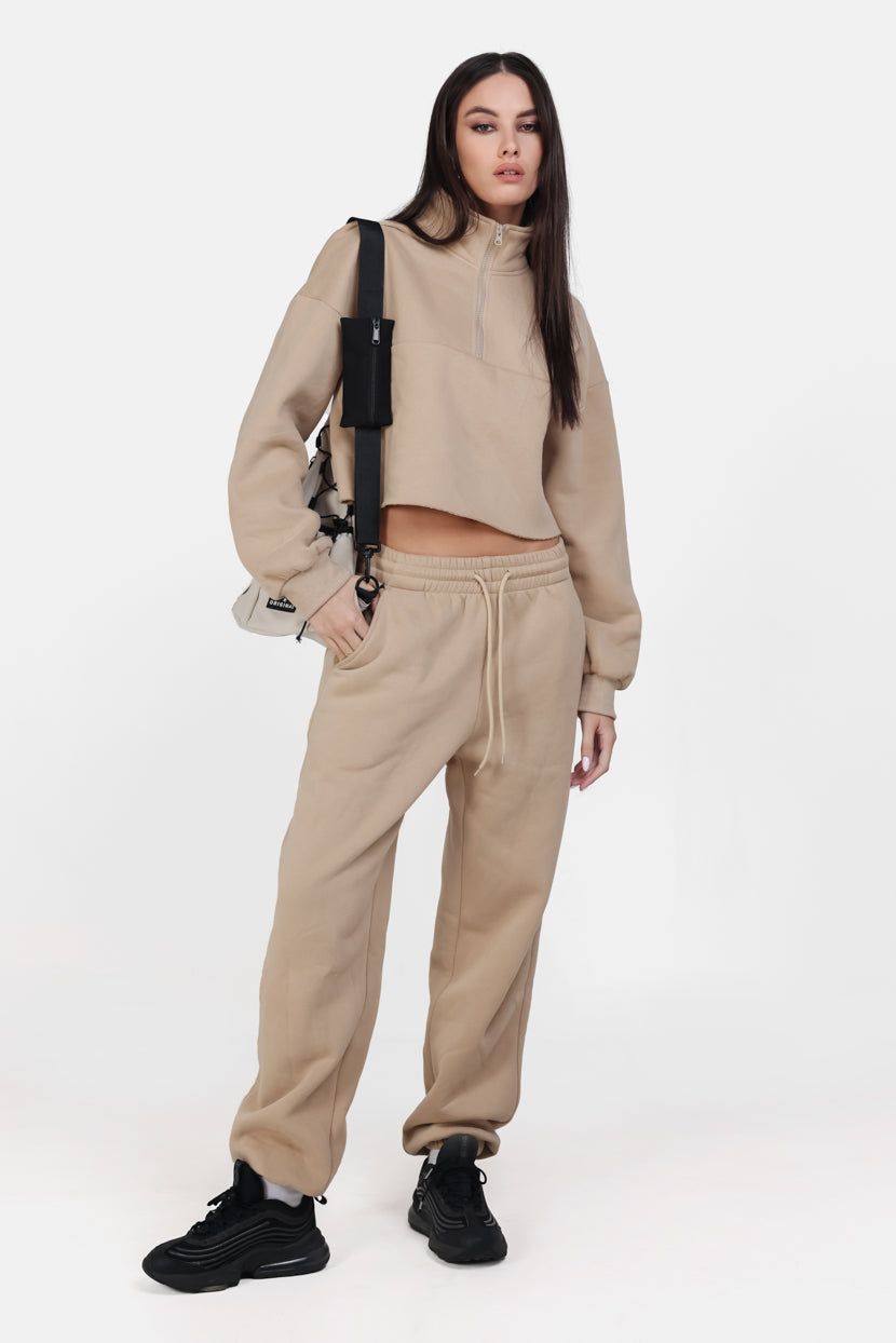 סווטשירט קרופ Cozy Dream סיומת גזורה sold by Adika product image thumbnail 3