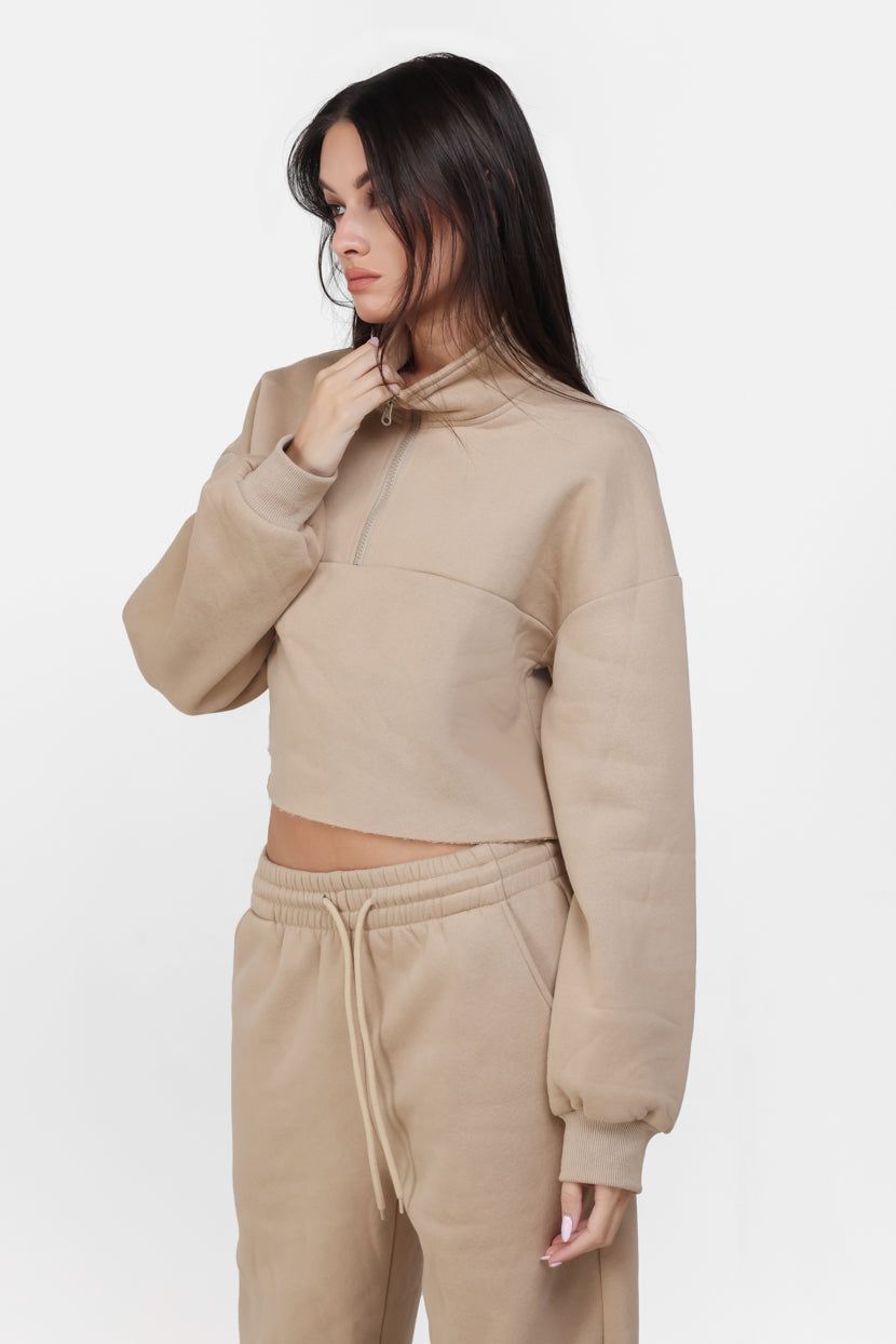 סווטשירט קרופ Cozy Dream סיומת גזורה sold by Adika product image thumbnail 4