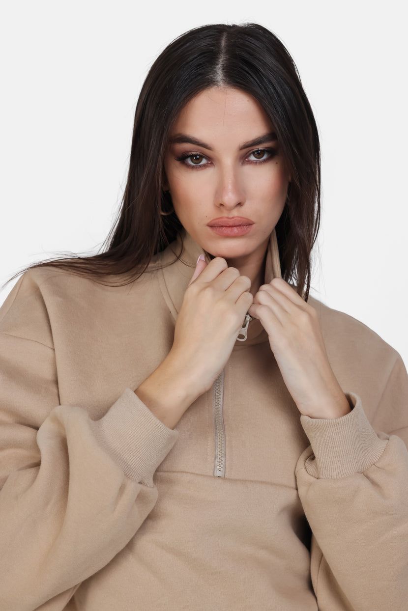 סווטשירט קרופ Cozy Dream סיומת גזורה sold by Adika product image thumbnail 2