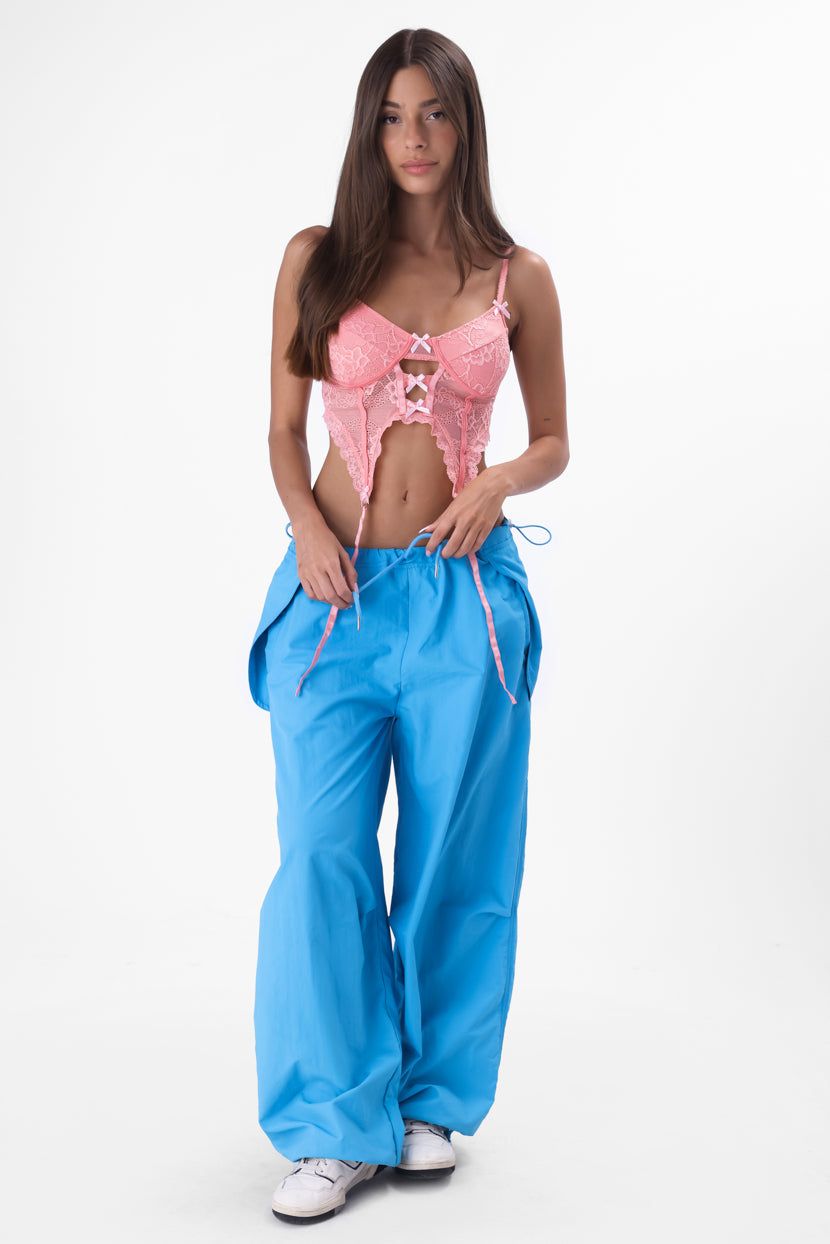 מכנסי ניילון נורמן שרוכי כיווץ sold by Adika