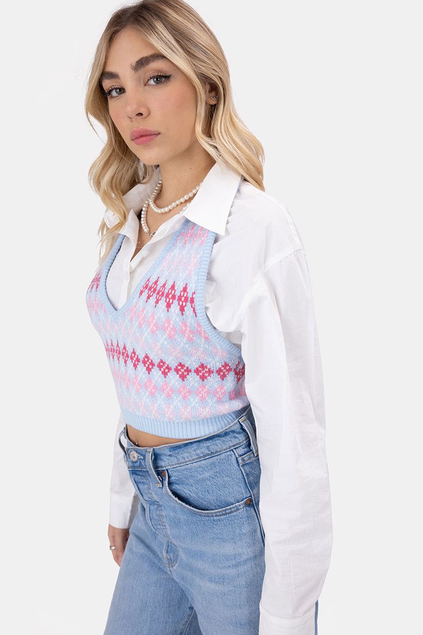 טופ סריג בוז'י גזרת קולר sold by Adika product image thumbnail 3